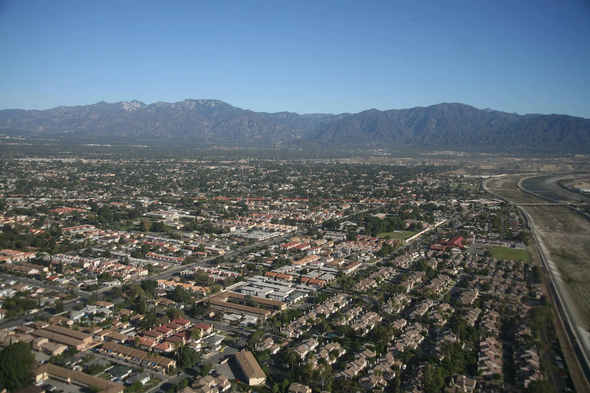 West Covina and the San Gabriel Valley from above